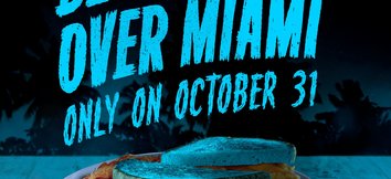 Denny's moons over my hammy in a blue tint