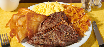 Denny's T-Bone Steak & Eggs