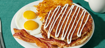 Denny's Cinnamon Roll Pancake Slam