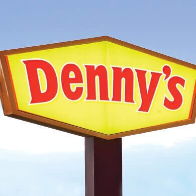 Denny's restaurant sign