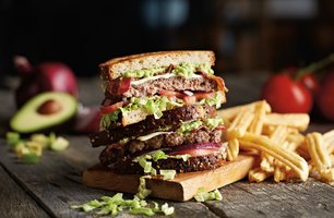 Bacon Avocado Club Burger Den 